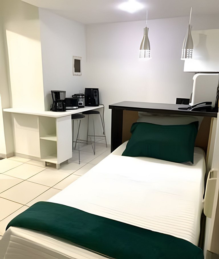 Luxuoso Apart Hotel Village c/ vista para piscina