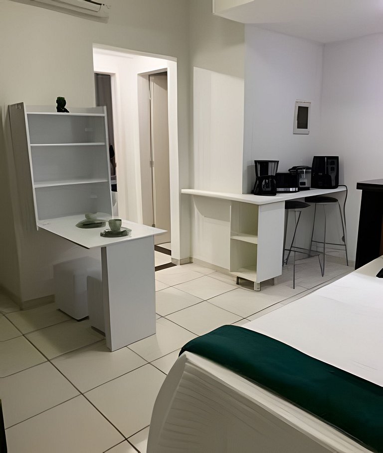 Luxuoso Apart Hotel Village c/ vista para piscina